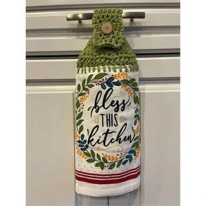 Crochet Top Kitchen Towel- Bless this Kitchen